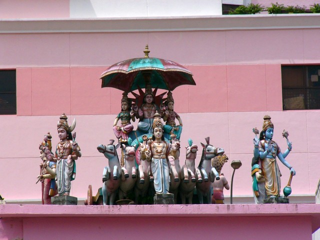 sculpture on Hindu temple in JB
